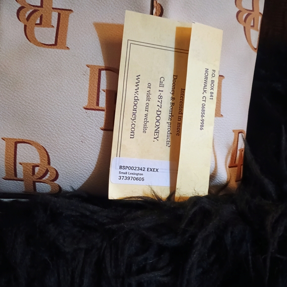 Dooney & Bourke White and Brown Tote Bag - Picture 2 of 6